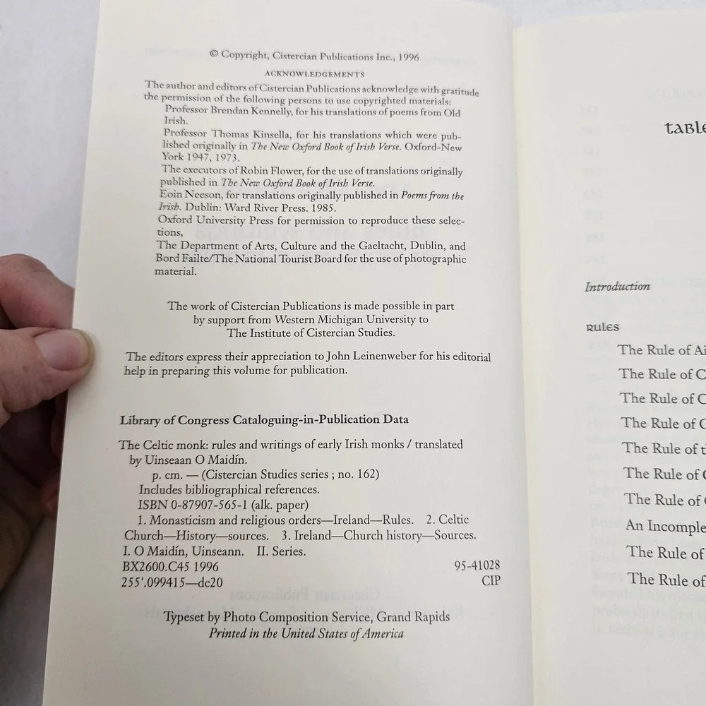 The Celtic Monk: Rules and Writings of Early Irish Monks Cistercian Studies #162